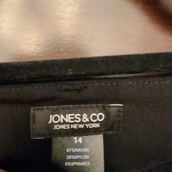 Jones New York Straight Leg Mid Rise Ponte Fabric Pant sz 14 - Picture 7 of 8